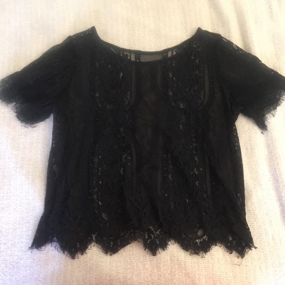 🚫SOLD🚫Sheer lace black top - Picture 4 of 4
